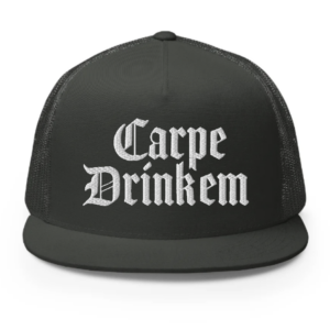 Carpe Drinkem Trucker Hat (Charcoal) - Clearance Sale